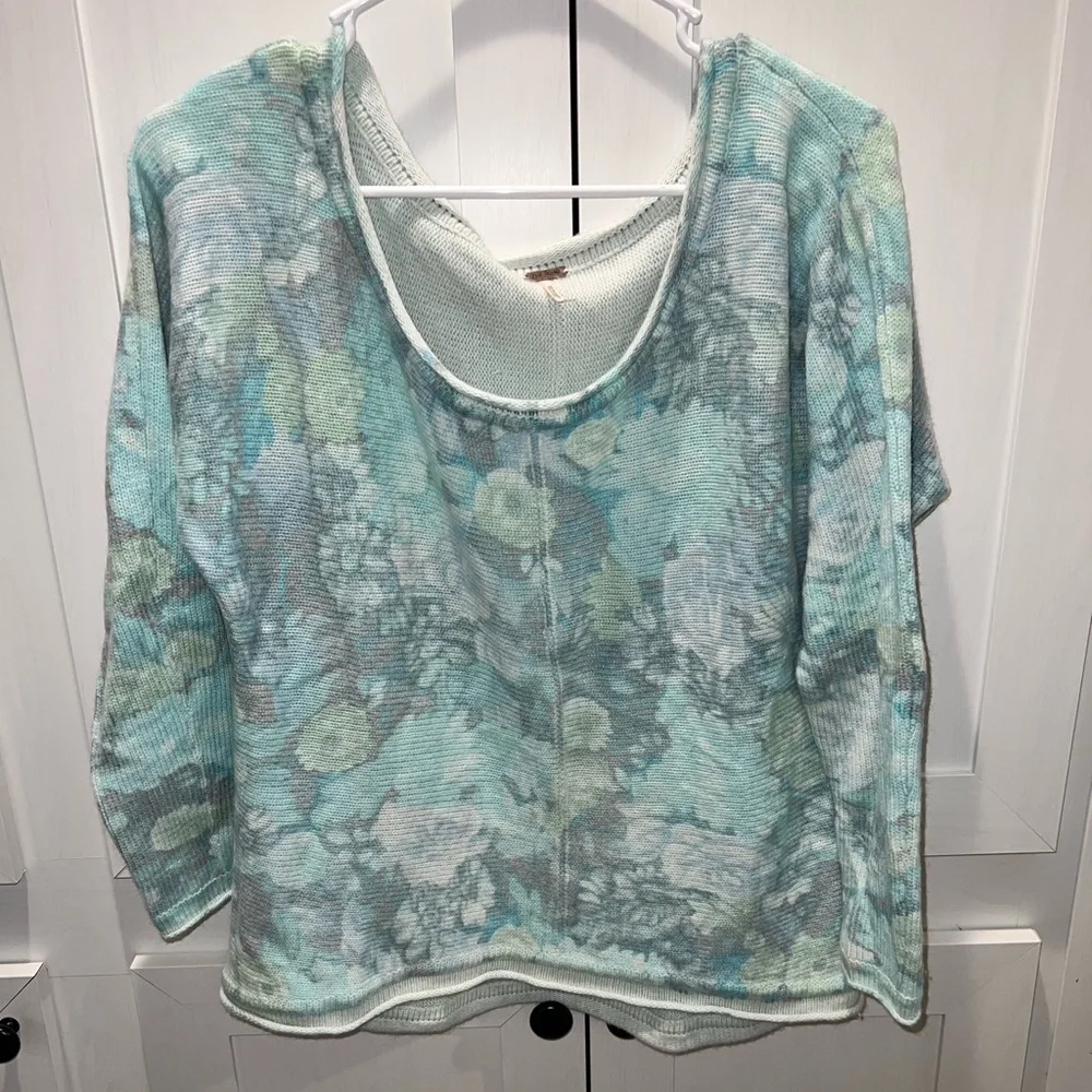 Free people size medium angora blend rolled edge sweater - Picture 3 of 6